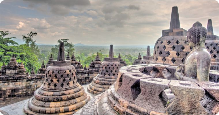 Borobudur Temple in Indonesia 