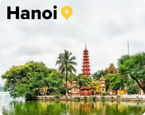 Temple in Hanoi Vietnam 