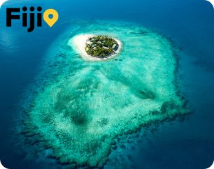 white sand beach of Malolo Lailai Island Fiji